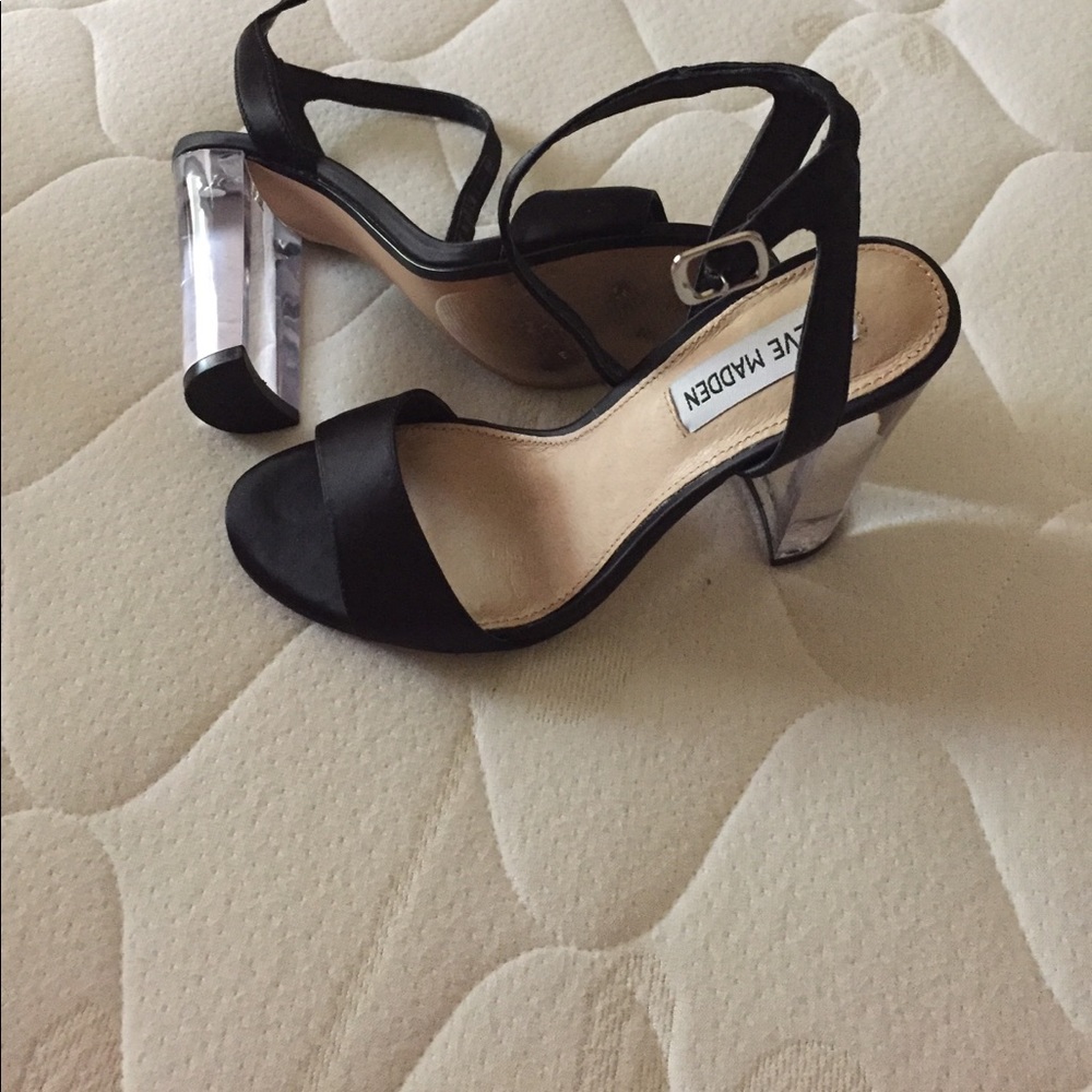 COPY - Steve Madden black / clear heels
